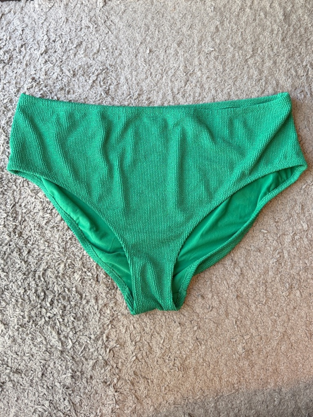 Shade & Shore Green High-Waist Medium Coverage Bikini Bottoms